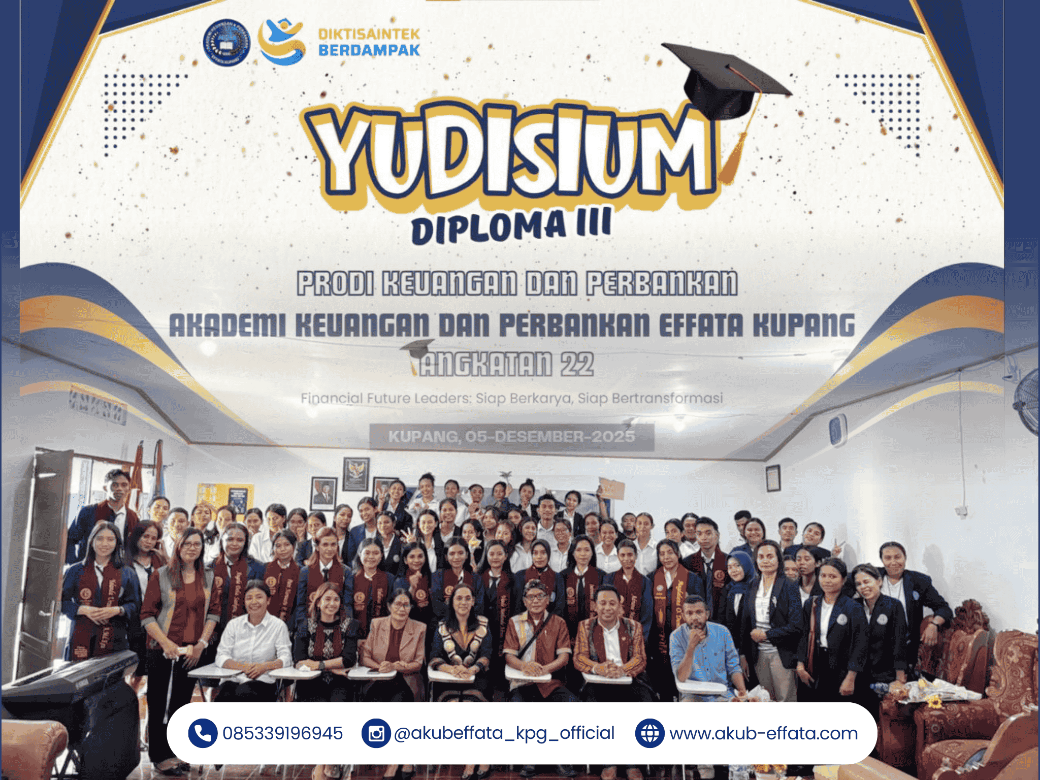 Momen Haru Yudisium AKUB Effata Kupang: Yayasan dan Direktur Lepas Lulusan Siap Kerja
